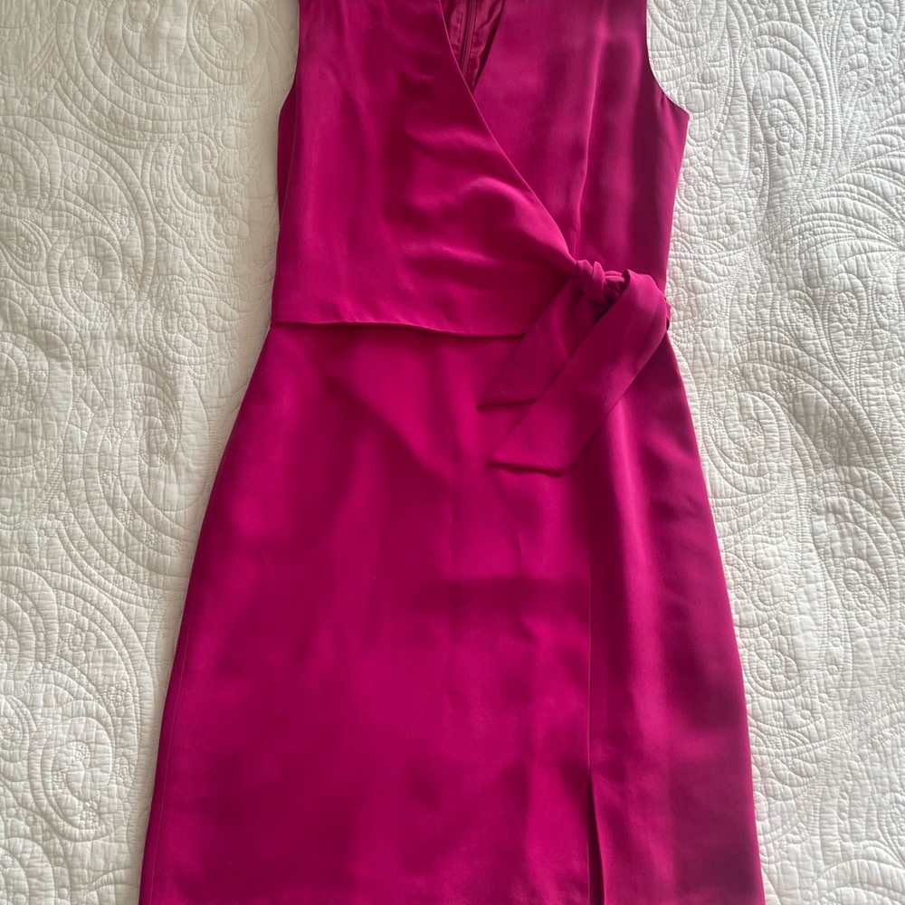 Jones New York Pink Silk Wrap Dress